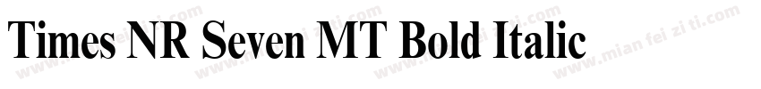 Times NR Seven MT Bold Italic 商用须授权字体转换